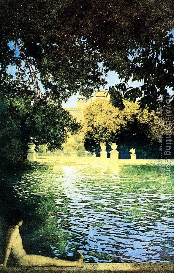 Maxfield Parrish : The Pool of the Villa D'Este